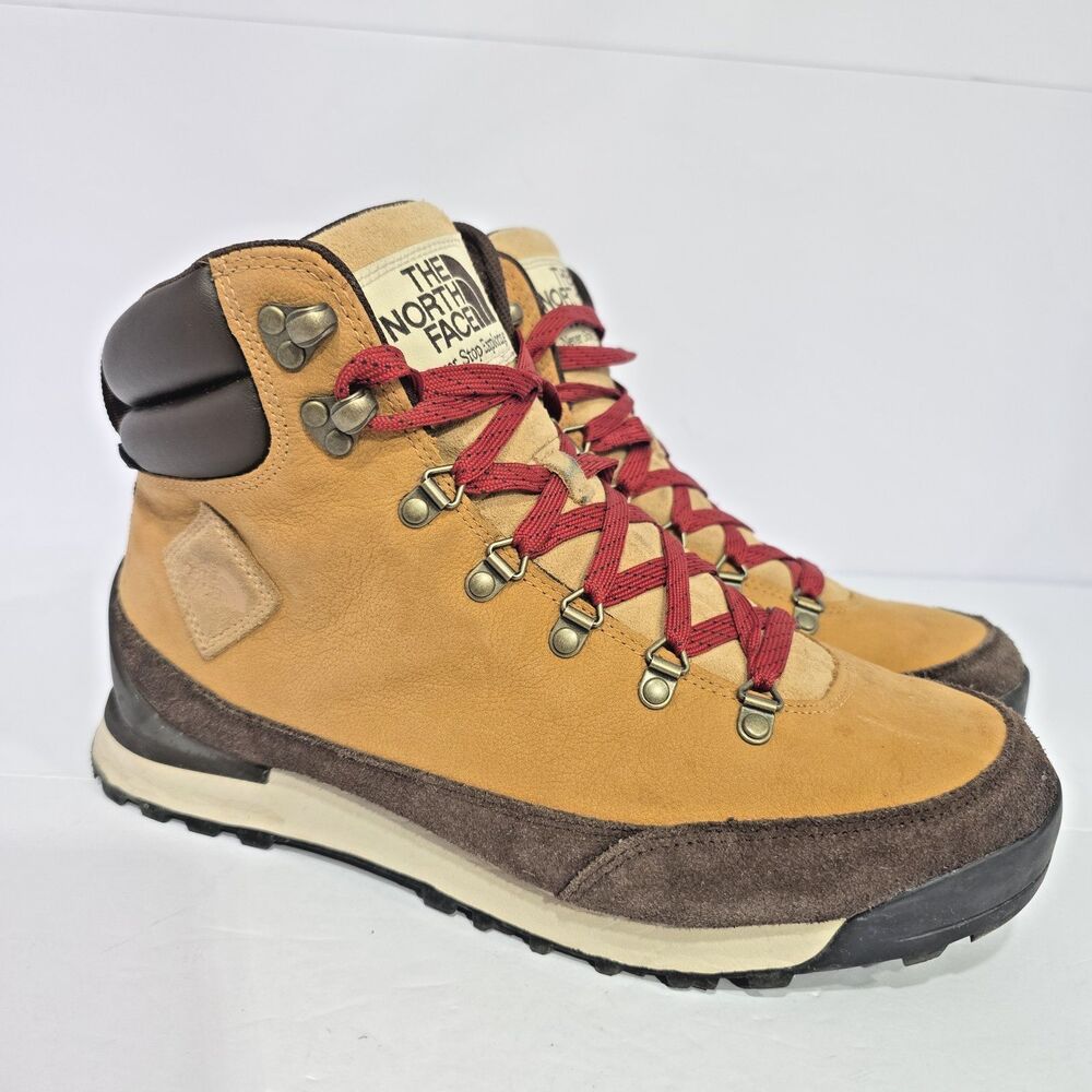 The North Face Back-to-Berkeley Boots Men 10.5 Brown Black Red Waterproof Prima